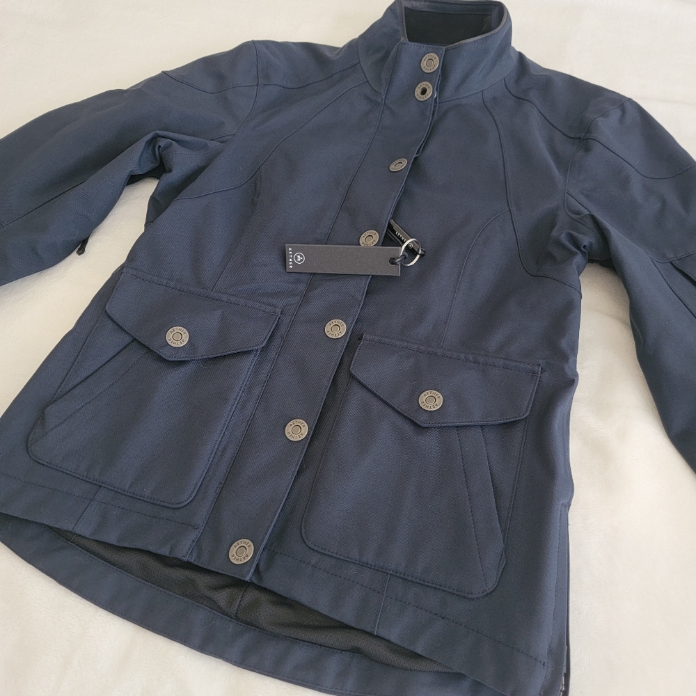 Aether Navy Jacket with WhistleAETHER Women's Horizon Motorcycle Jacket - New w
